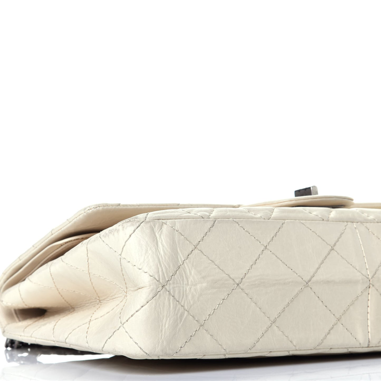 Aged Calfskin Quilted 2.55 Reissue 227 Flap Light Beige