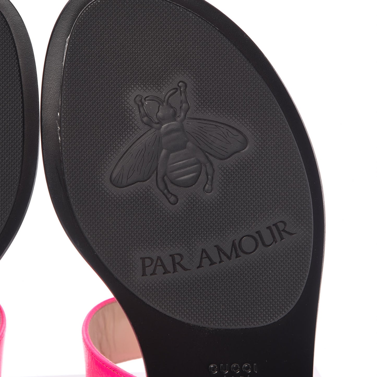 Calfskin GG Marmont Thong Sandals 38 Fuxia Fluo