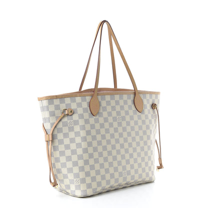 Louis Vuitton Damier Azur Neo Neverfull MM Rose Ballerine 2 of 12