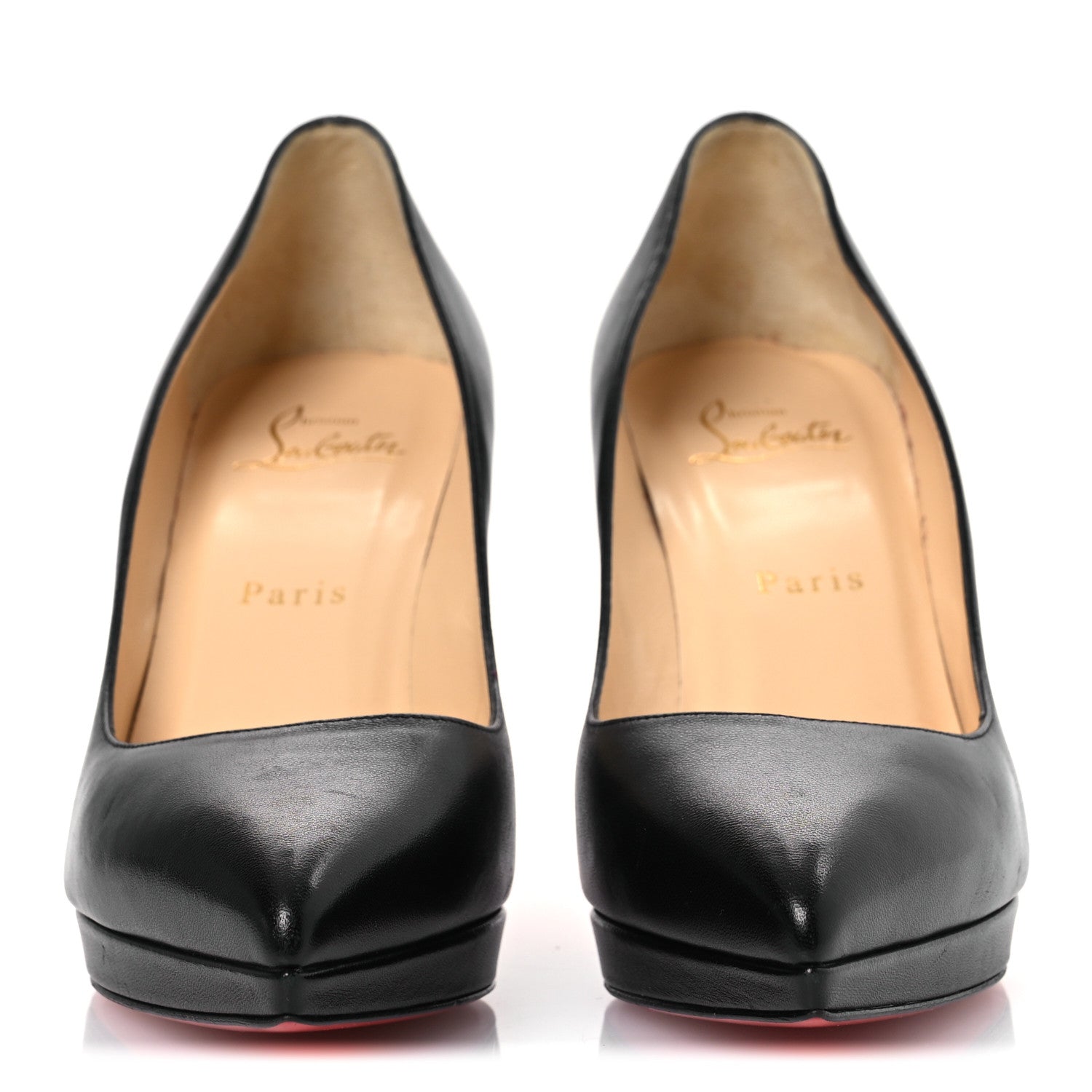 Christian Louboutin Shiny Nappa Pigalle Plato 100 Pumps 37.5 Black 6 of 19