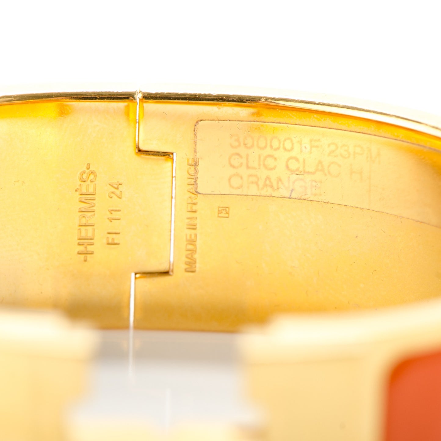 Enamel Wide Clic Clac H Bracelet PM Orange