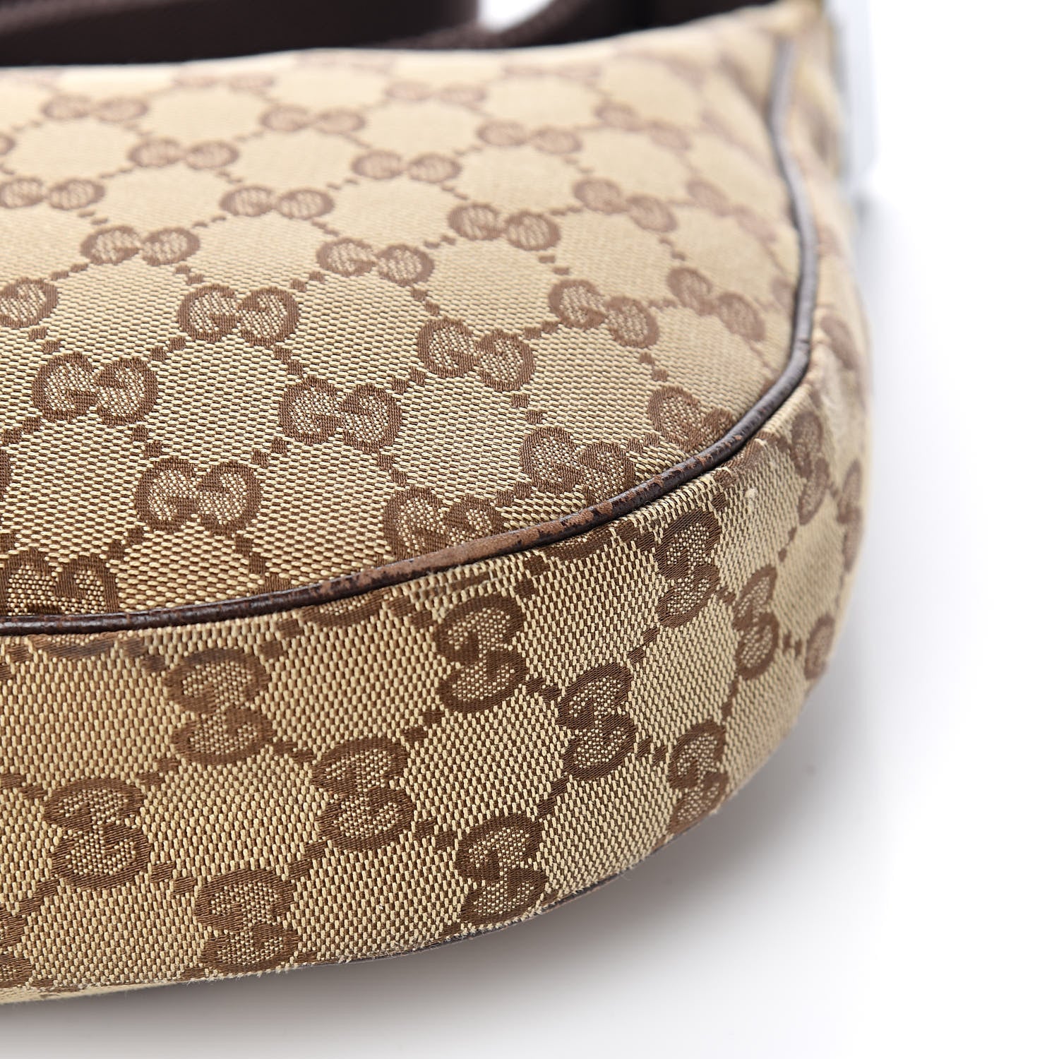 Gucci Monogram Medium Half Moon Hobo Dark Brown 9 of 13