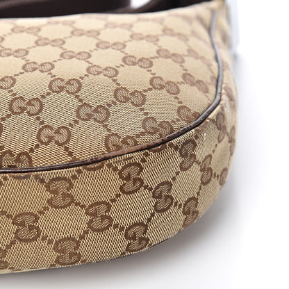 Gucci Monogram Medium Half Moon Hobo Dark Brown 9 of 13