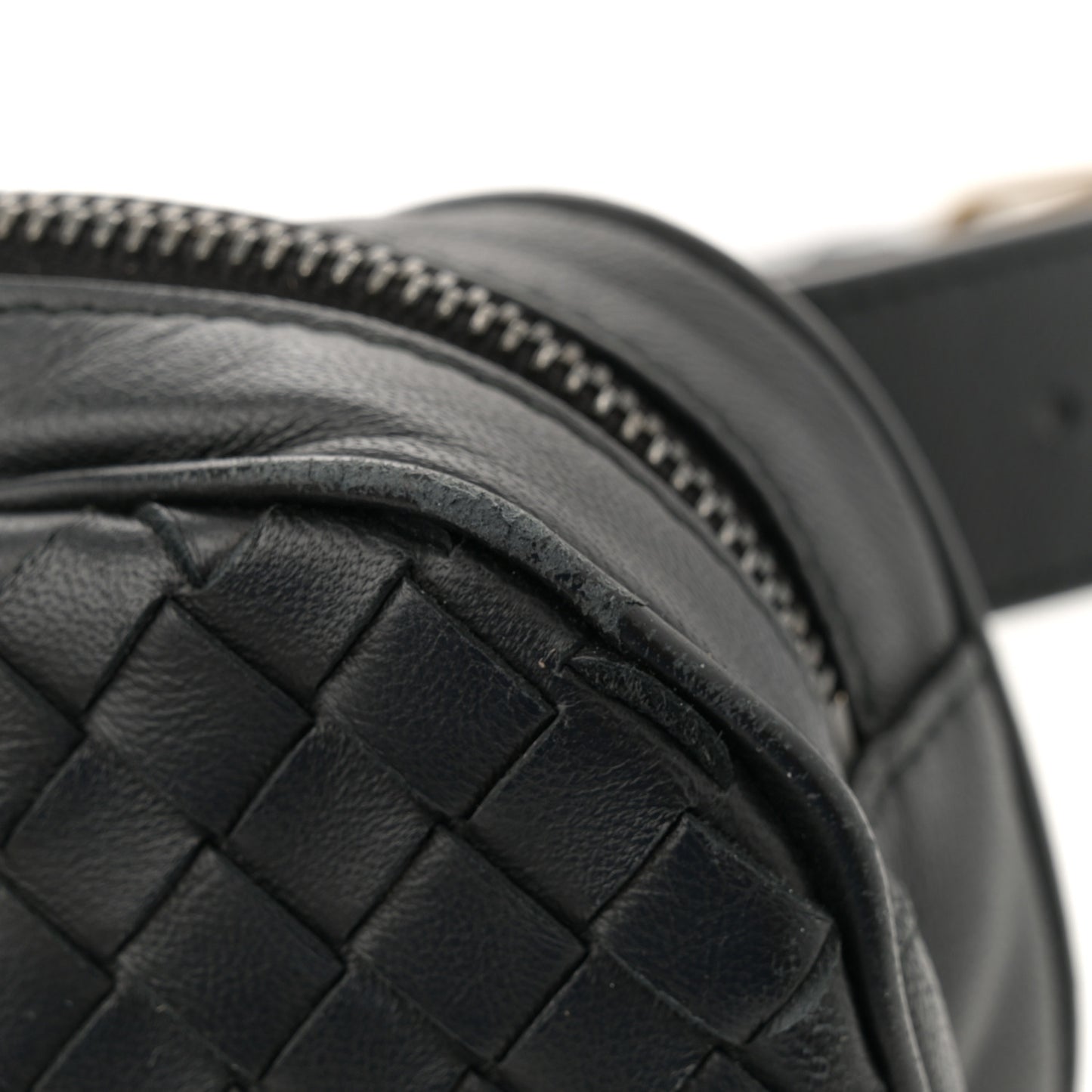 Nappa Intrecciato Belt Bag Black