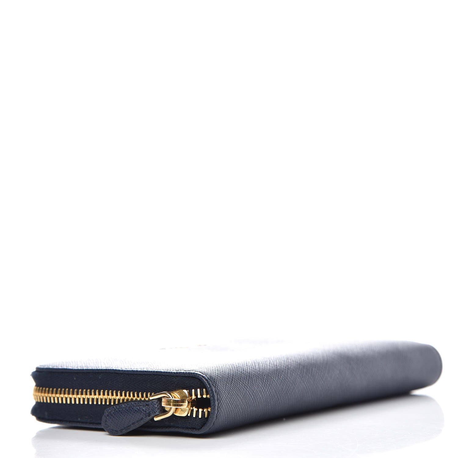 Prada Saffiano Metal Zip Around Wallet Baltico 4 of 9