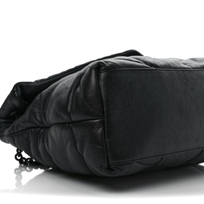Saint Laurent Lambskin Quilted Monogram Monochrome Medium Loulou Puffer Chain Satchel Black 7 of 10