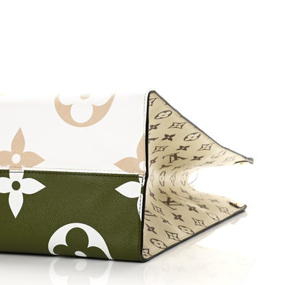 Louis Vuitton Monogram Giant Onthego GM Kaki Beige 10 of 10