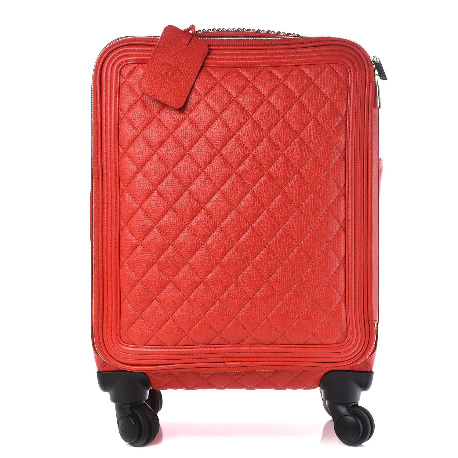 Chanel Calfskin Quilted Coco Case Trolley Red 1 of 16