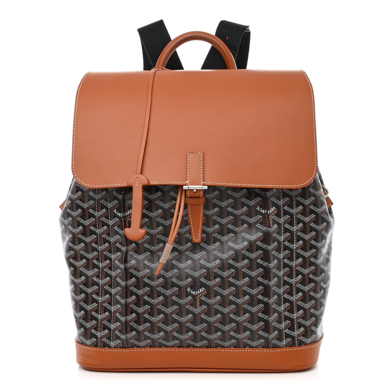 Goyard Goyardine Calfskin Alpin MM Backpack Gold Black 1 of 16