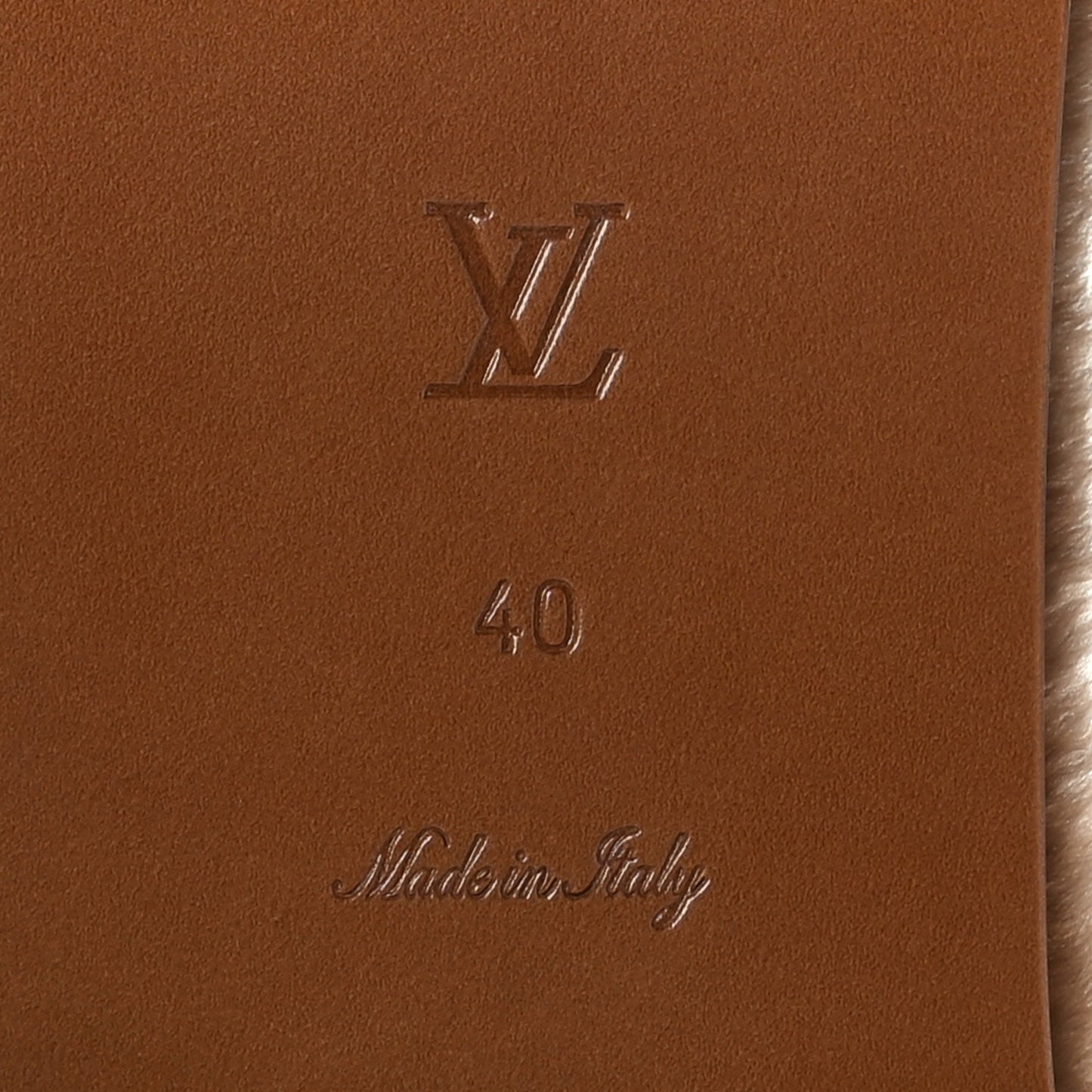 Mink Fur Monogram Lock It Flat Mule 40 Cognac