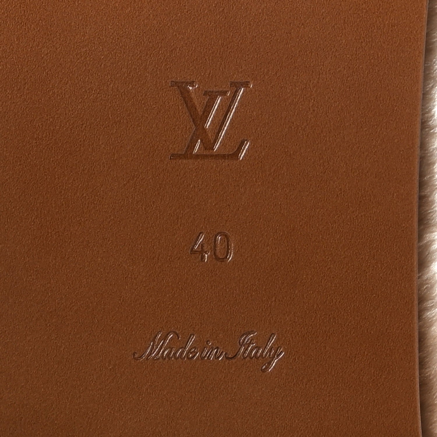 Louis Vuitton Mink Fur Monogram Lock It Flat Mule 40 Cognac 8 of 8