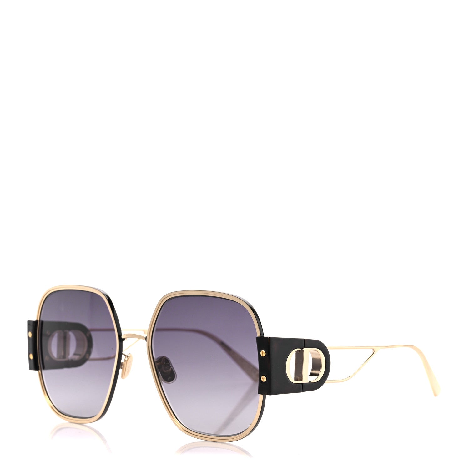 Christian Dior Butterfly 30 Montaigne S5U Sunglasses Gold Black 1 of 8