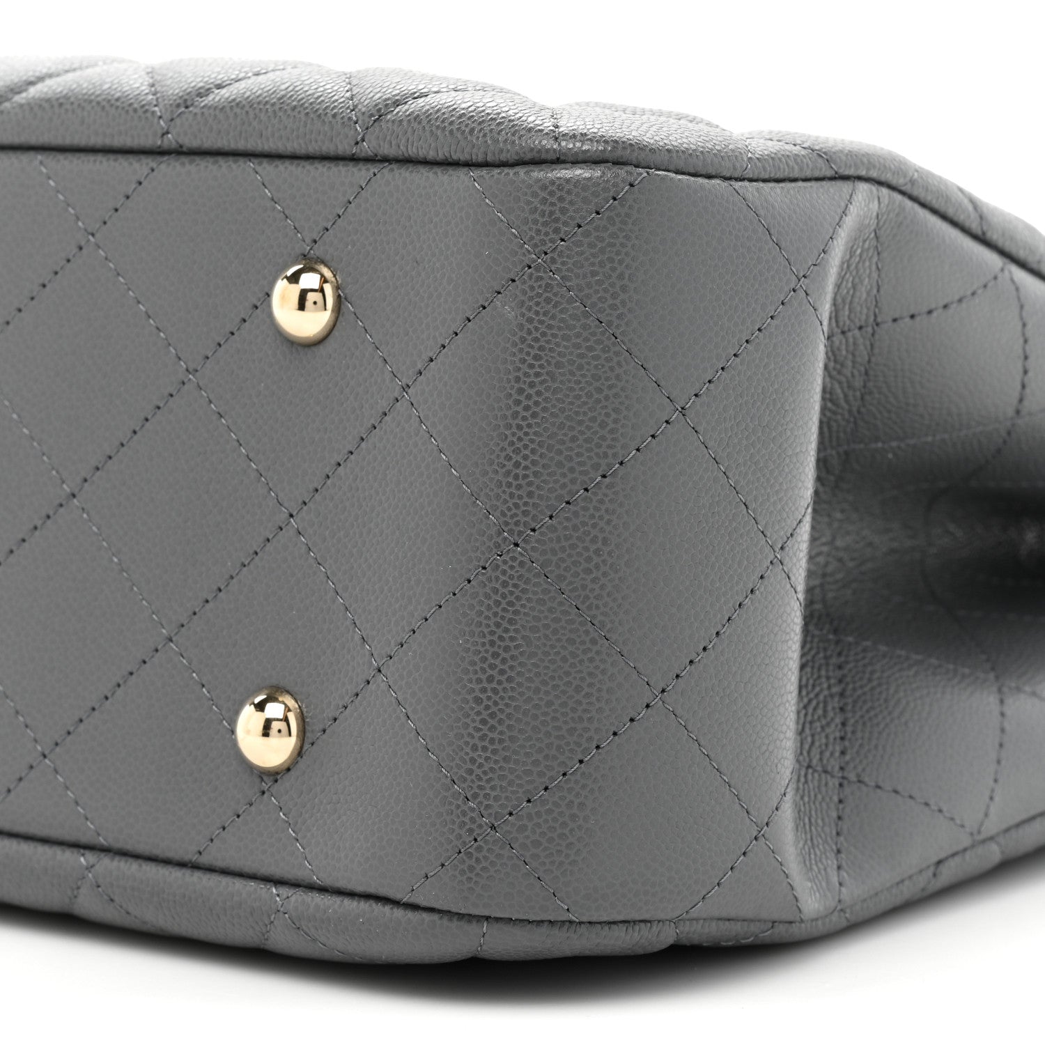 Chanel Caviar Quilted Large CC Shopping Tote Dark Grey 9 of 15