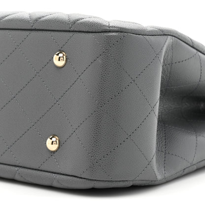 Chanel Caviar Quilted Large CC Shopping Tote Dark Grey 9 of 15