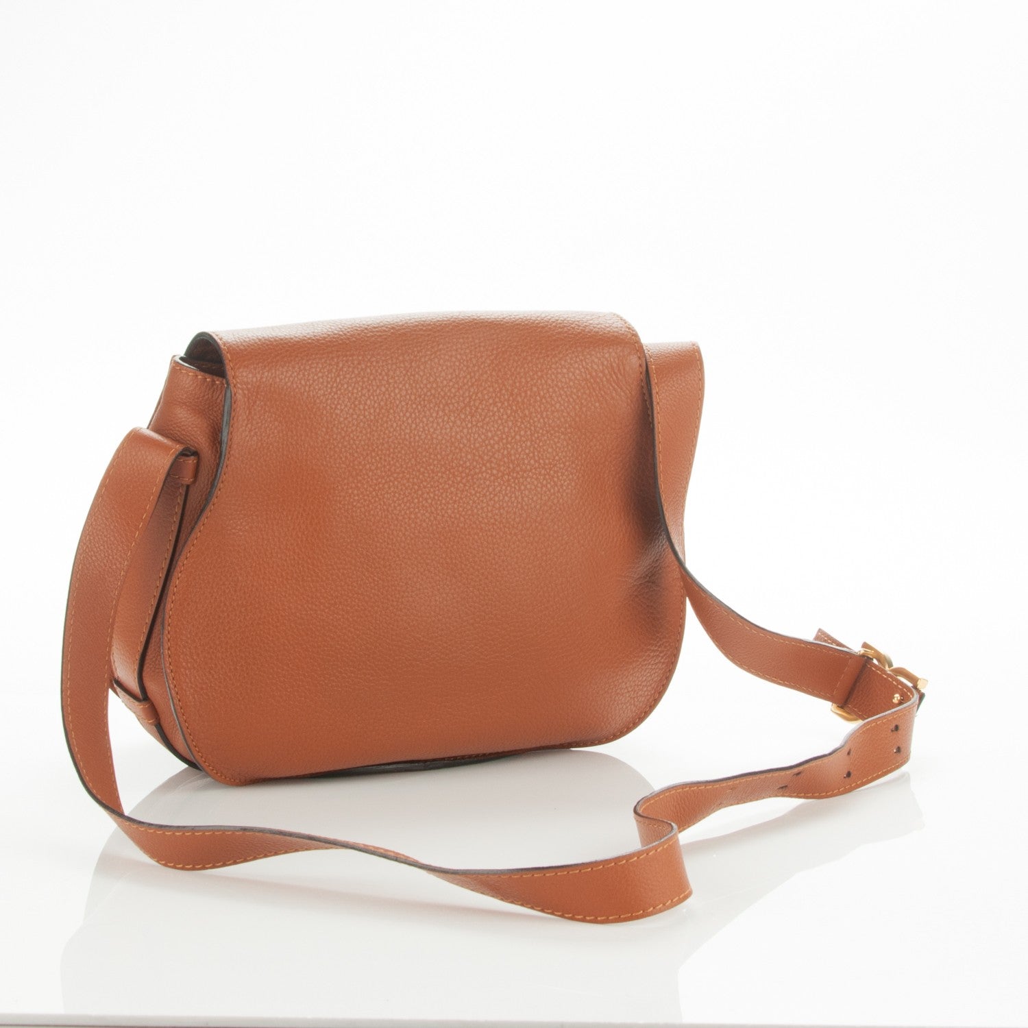 Chloe Calfskin Medium Marcie Round Crossbody Bag Tan 3 of 7
