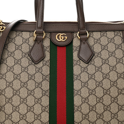 Gucci GG Supreme Monogram Web Medium Ophidia Tote Bag Brown 8 of 11