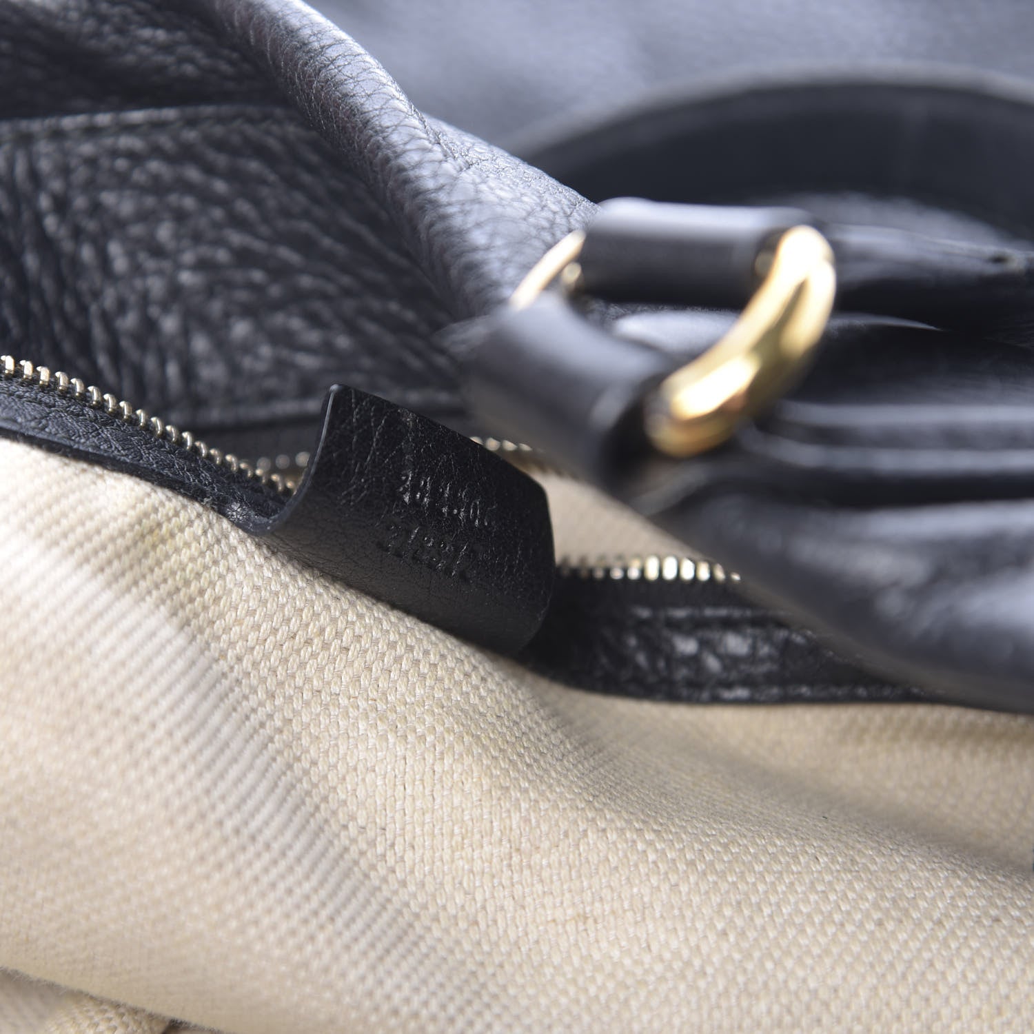 Gucci Pebbled Calfskin Large Soho Top Handle Bag Black 7 of 12