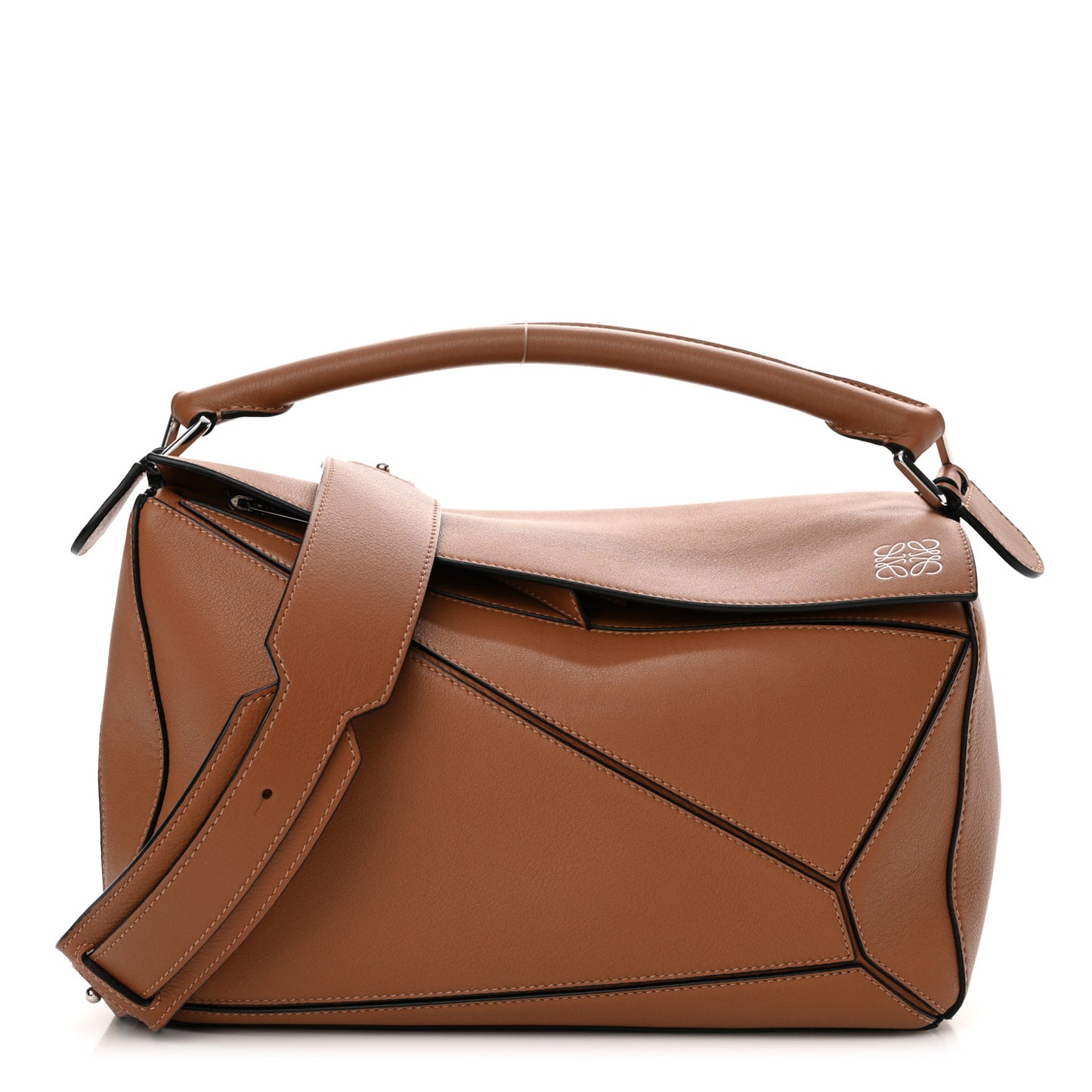 Calfskin Medium Puzzle Bag Tan