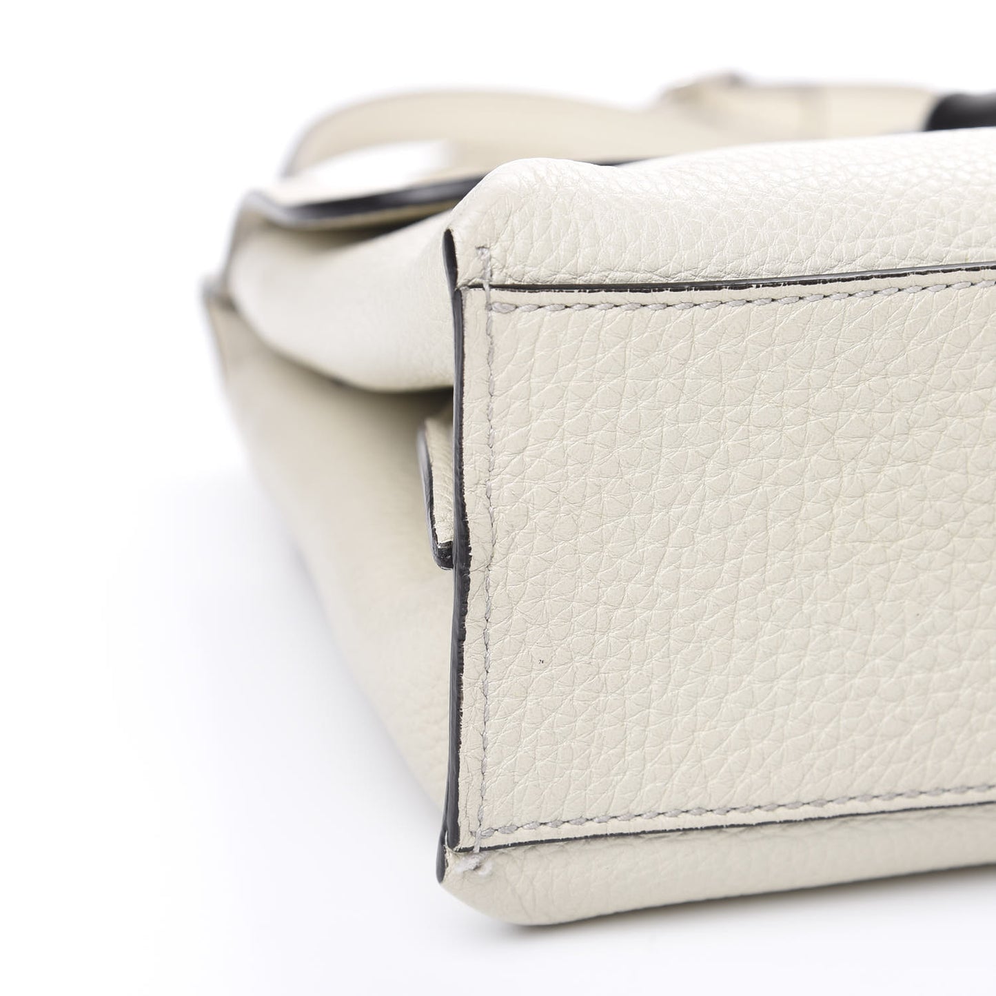 Cellarius Calfskin Small Bamboo Daily Top Handle Bag Mystic White