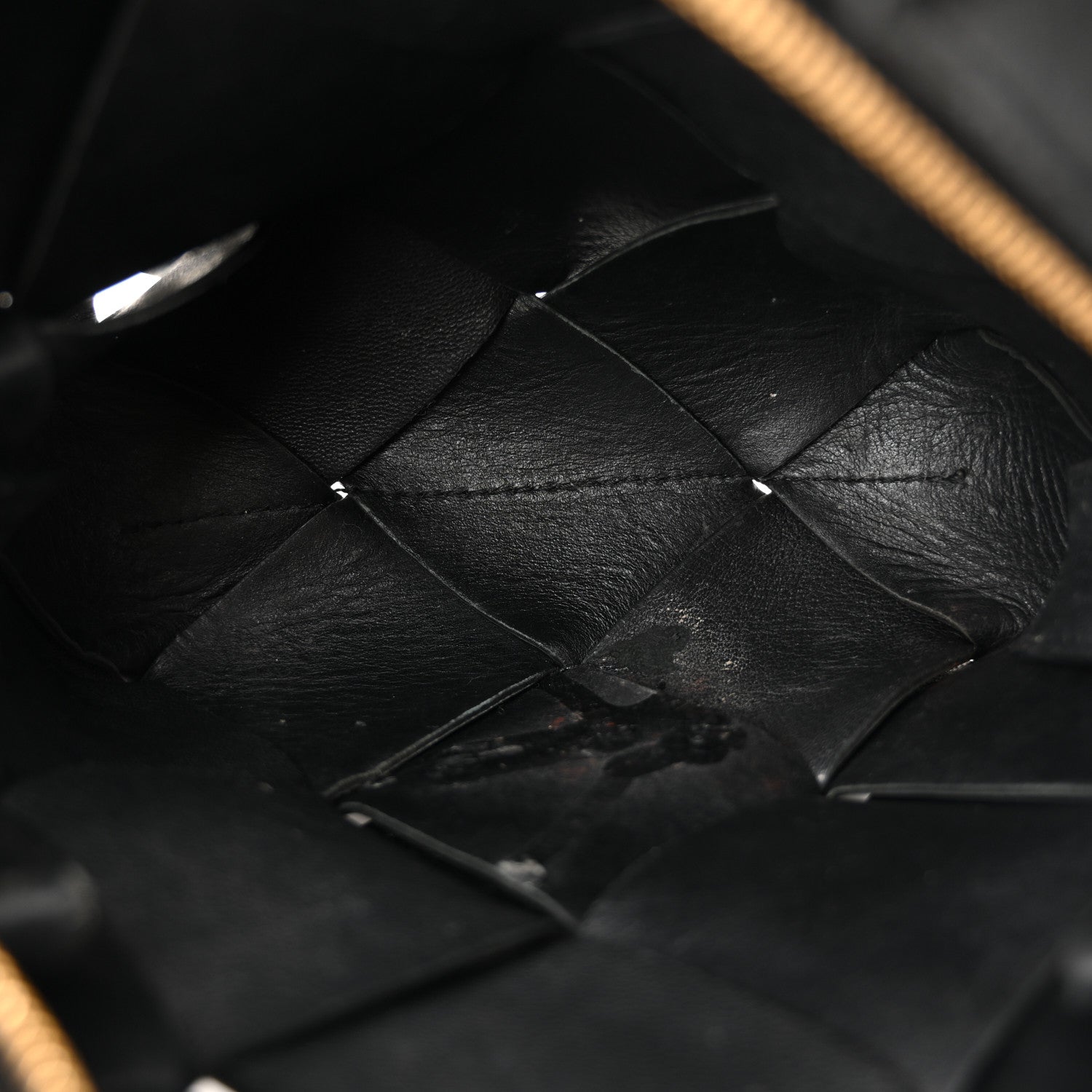Bottega Veneta Lambskin Maxi Intrecciato Mini Cassette Camera Bag Black 5 of 11
