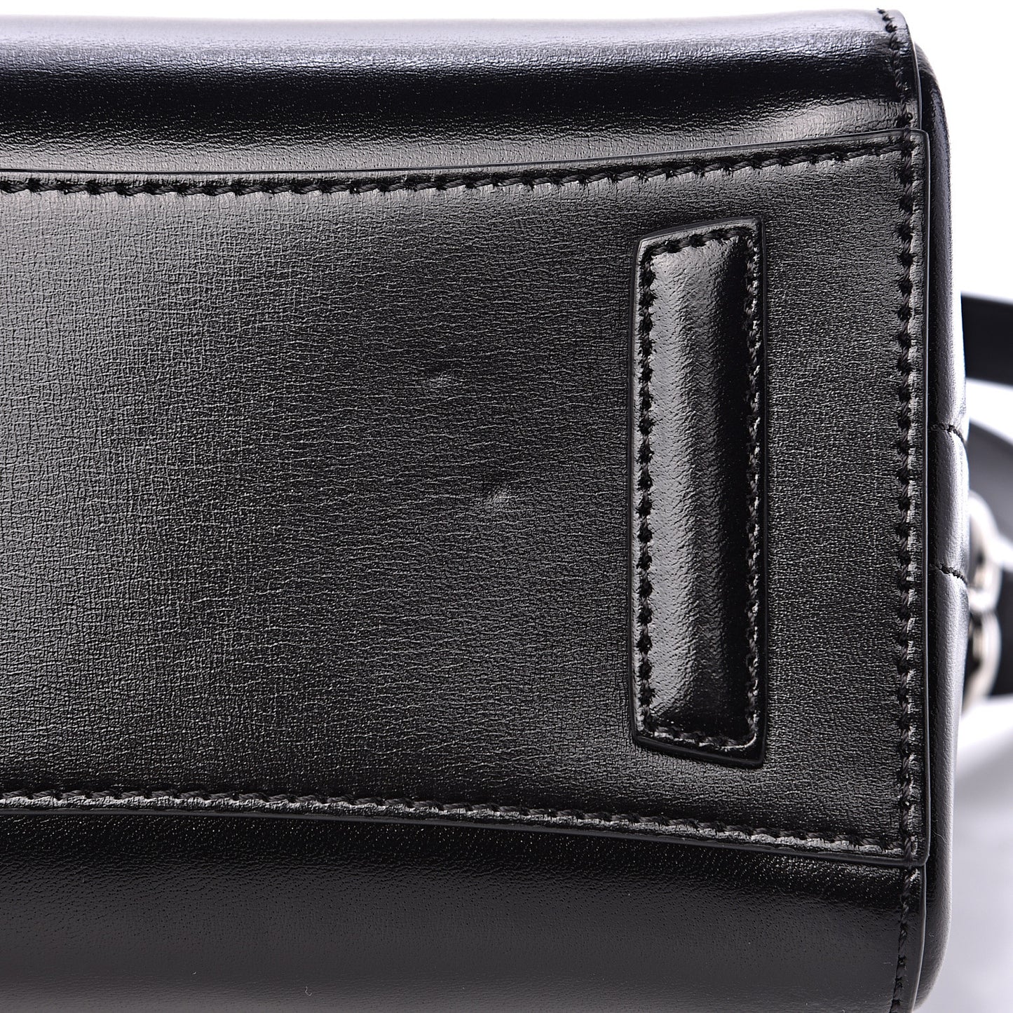 Shiny Lord Calfskin Mini Antigona Black