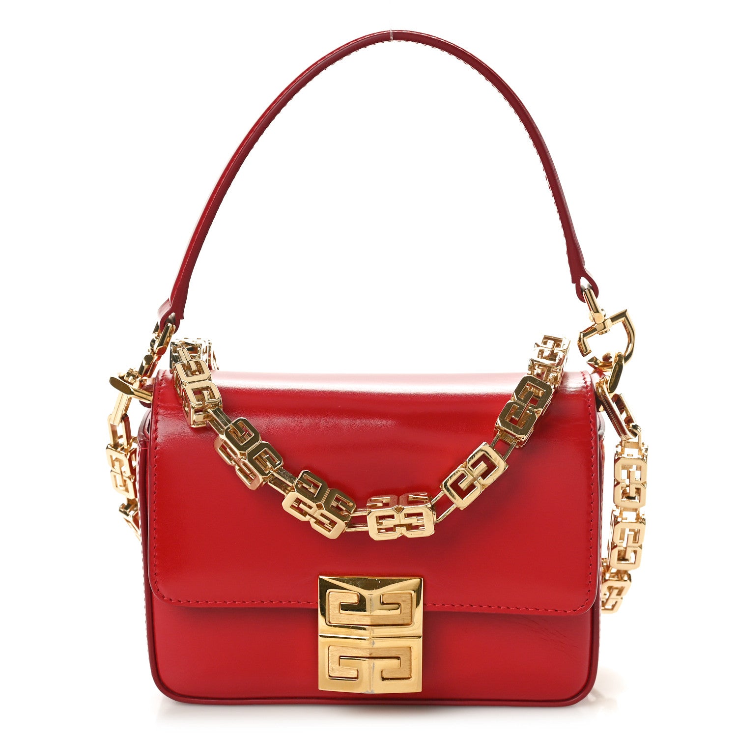 Givenchy Box Calfskin Small 4G Cube Chain Shoulder Bag Dark Red 1 of 10