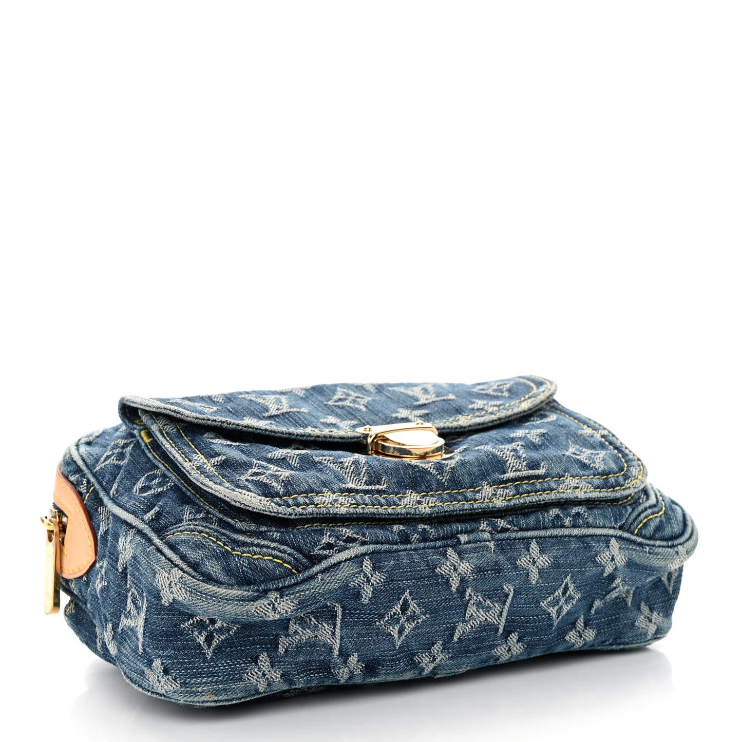 Monogram Denim Bum Bag Blue