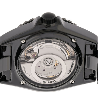 Chanel Stainless Steel Ceramic Diamond 38mm J12 Interstellar Automatic Watch Black 4 of 4
