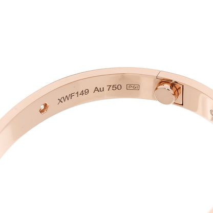 Cartier 18K Pink Gold 4 Diamond LOVE Bracelet 16 7 of 9