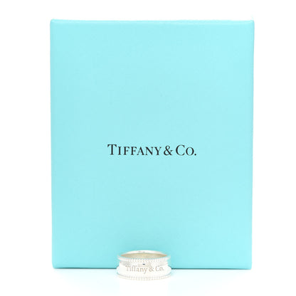 Tiffany Sterling Silver Milgrain Logo Band Ring 54 6.75 5 of 5