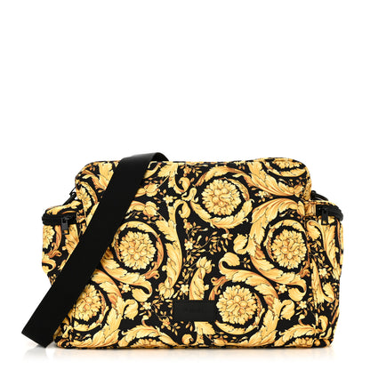 Fendi Nylon Baroque Virtus Shoulder Bag Black Black 2 of 16