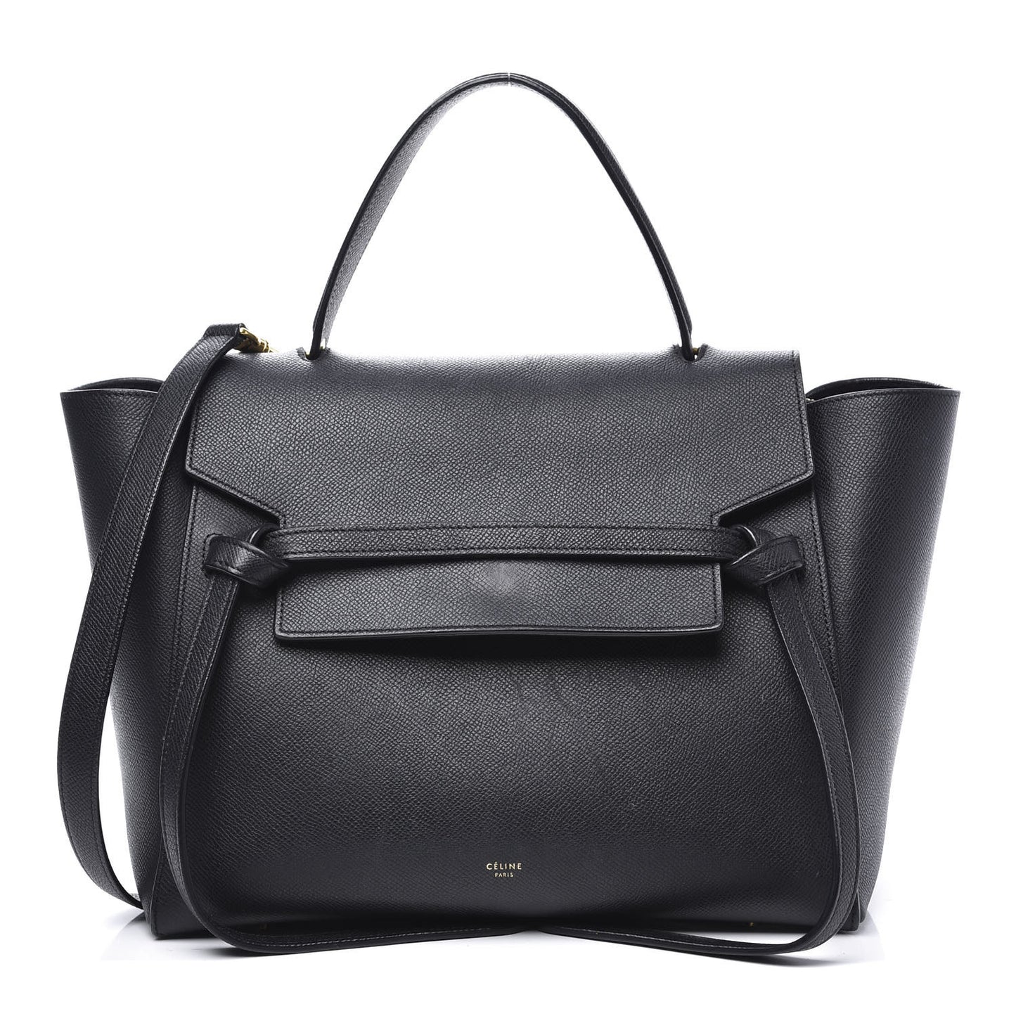Grained Calfskin Small Belt Bag Black