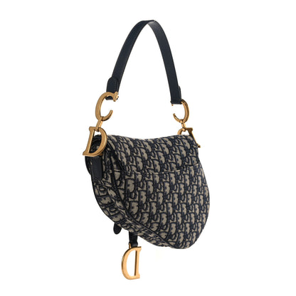 Christian Dior Oblique Saddle Bag Blue 3 of 9