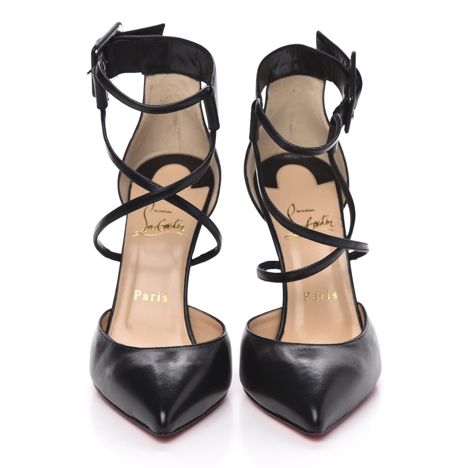 Christian Louboutin Shiny Nappa Suzanna 100 Pumps 38 Black 2 of 8
