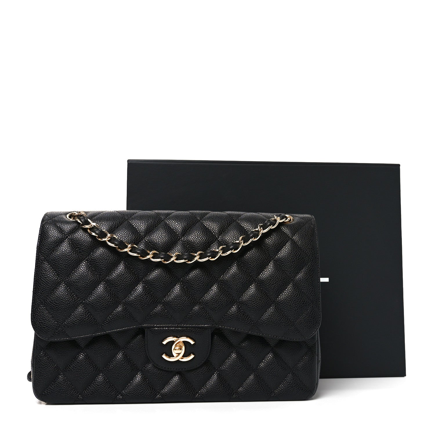 Chanel Caviar Quilted Jumbo Double Flap Black 11 of 11