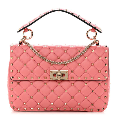 Valentino Garavani Nappa Medium Rockstud Spike Shoulder Bag Paradise Rose 1 of 11