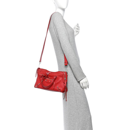 Balenciaga Vibrato Calfskin Classic Silver Hardware S City Rouge Cerise 2 of 15