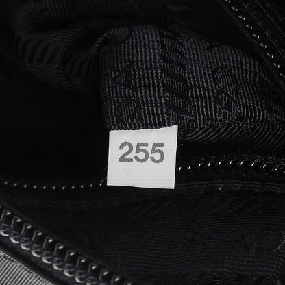 Prada Tessuto Nylon Vela Saffiano Necessaire Wristlet Pouch Black 7 of 7