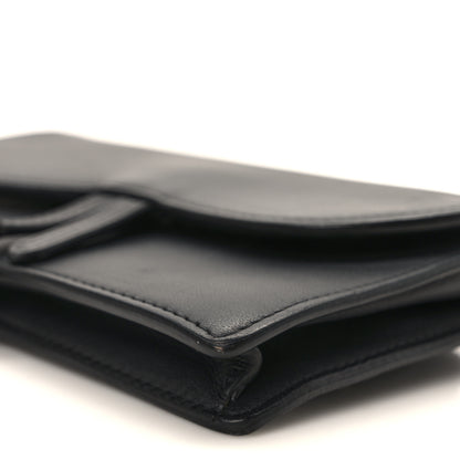 Christian Dior Ultra Matte Calfskin Saddle Belt Clutch Black 9 of 9