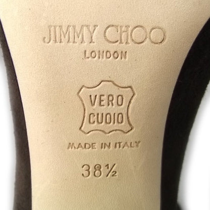 Jimmy Choo Suede Tall Stretch Boots 38.5 Brown 7 of 7