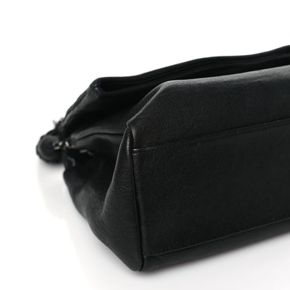 Saint Laurent Sheepskin Medium West Hollywood Monogram Fold-Over Bag Black 8 of 9