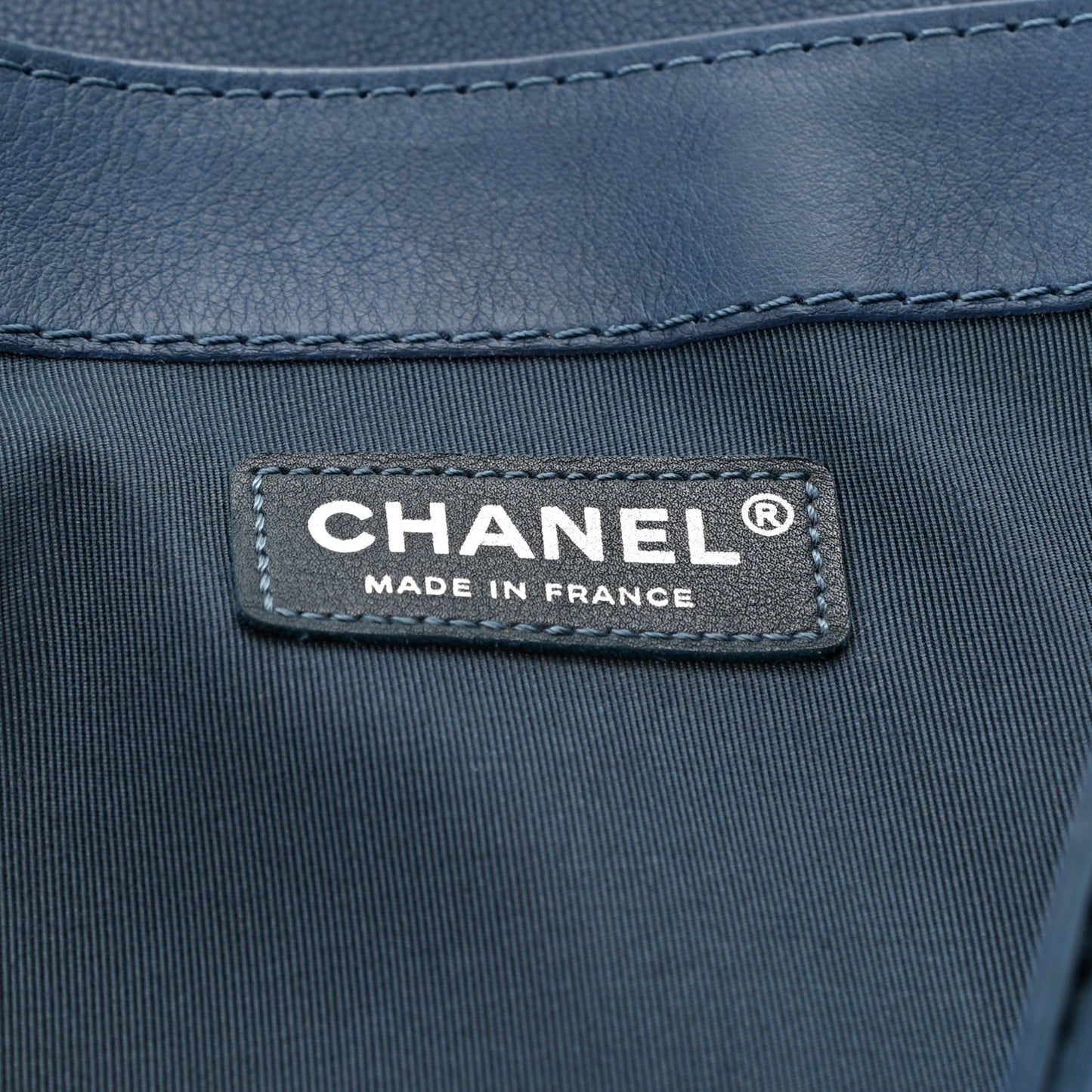Calfskin Large Boy Reverso Flap Dark Blue