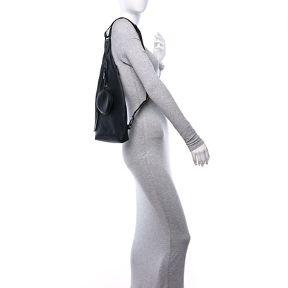 Louis Vuitton Calfskin Shadow Monogram Duo Slingbag Black 2 of 10