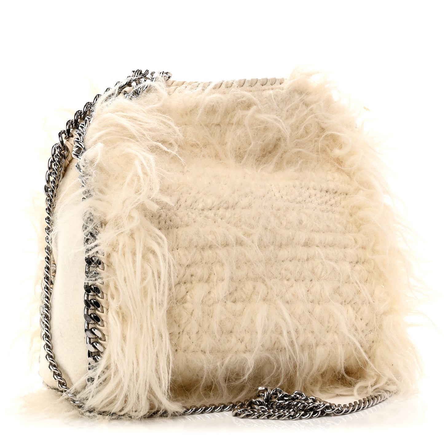 Eco Fur Mini Falabella Tote Ivory