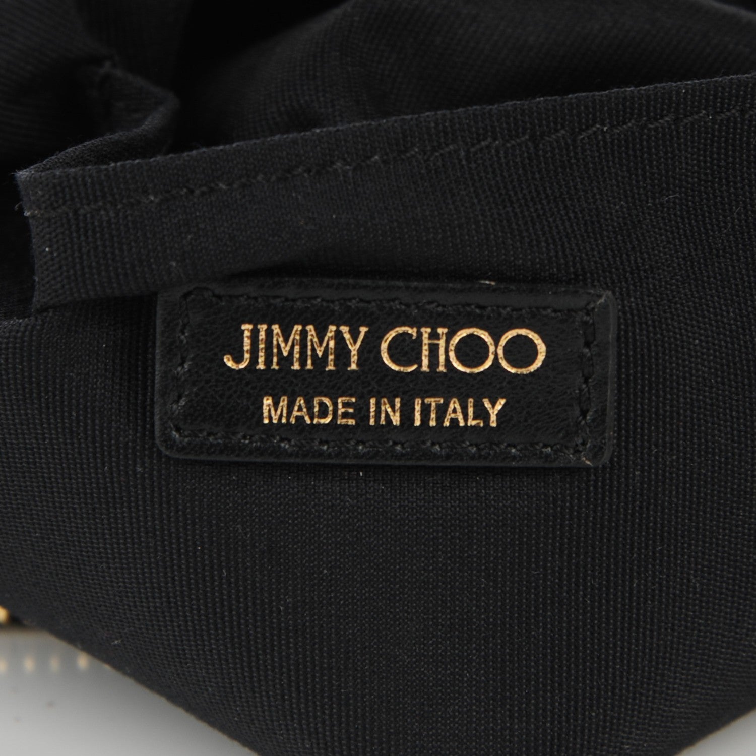 Jimmy Choo Lambskin Studded Patent Foldover Clutch Black 6 of 7
