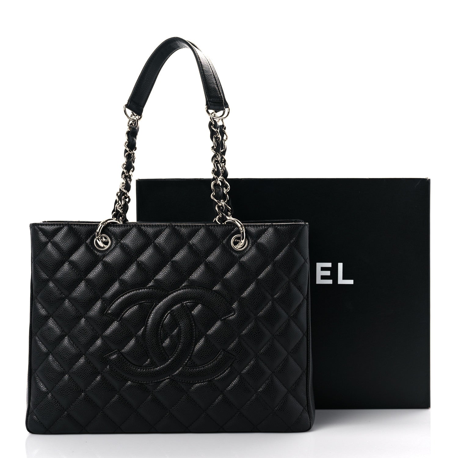Chanel Caviar Quilted Grand Shopping Tote GST Black 14 of 14