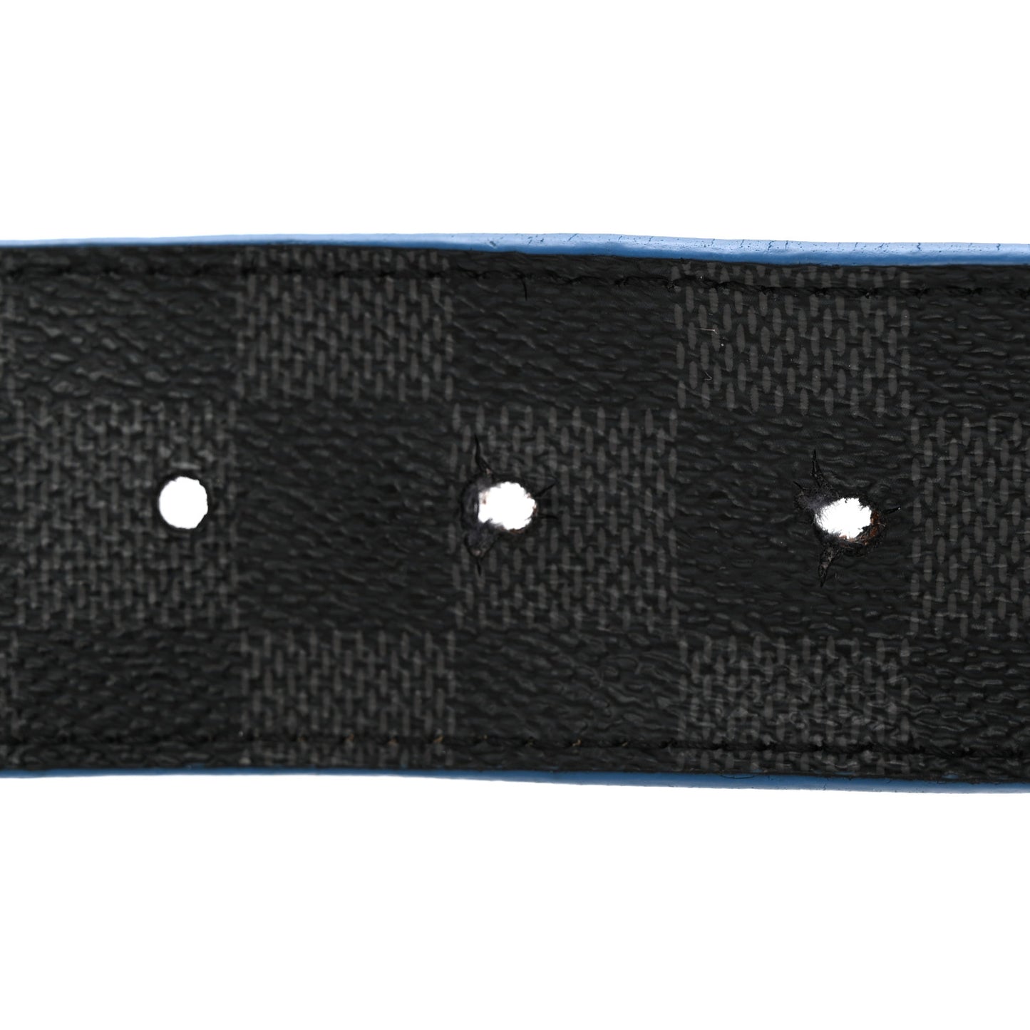 Damier Graphite Calfskin 40mm LV Initiales Reversible Belt 95 38 Blue