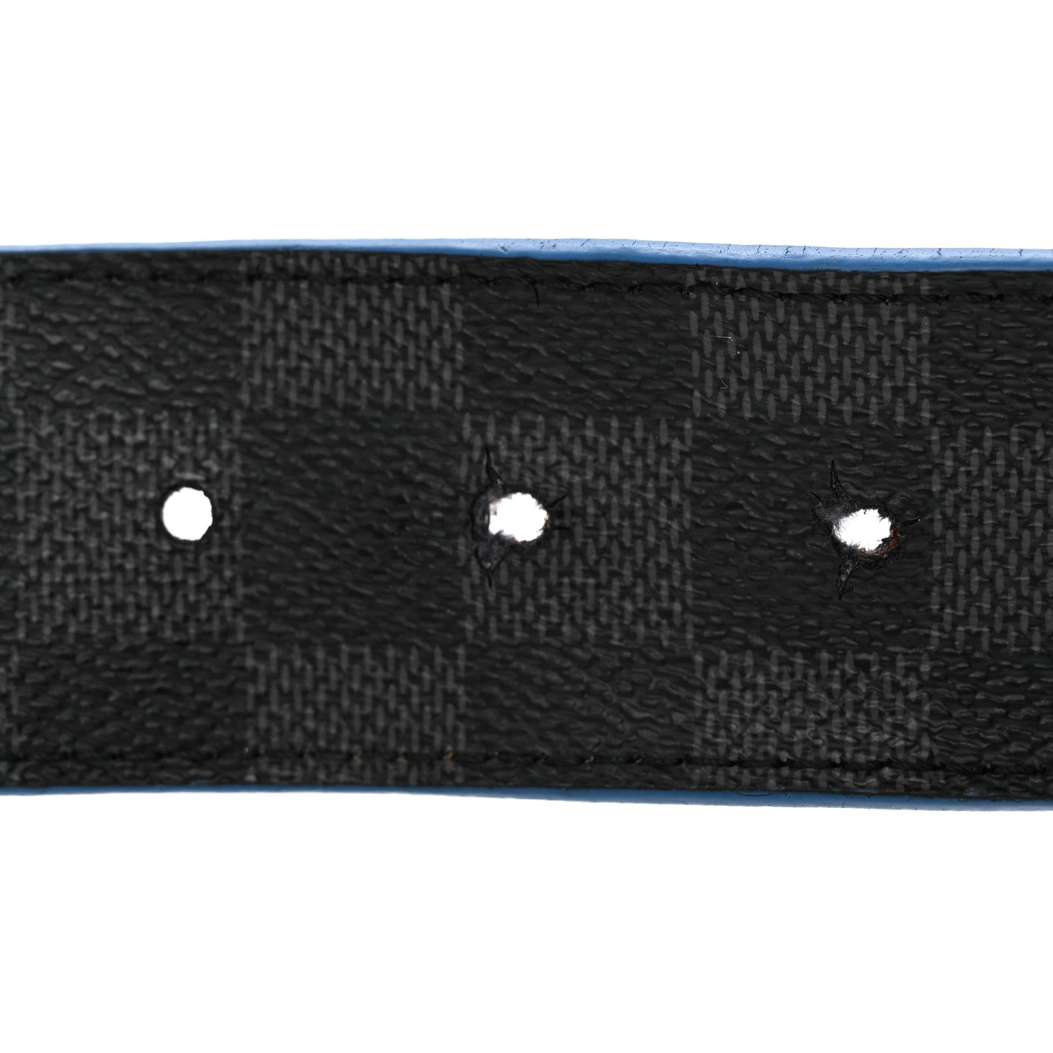 Louis Vuitton Damier Graphite Calfskin 40mm LV Initiales Reversible Belt 95 38 Blue 5 of 7