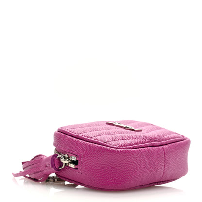 Saint Laurent SAINT LAURENT Grain De Poudre Matelasse Monogram Baby Lou Camera Bag Electric Fuxia 4 of 8