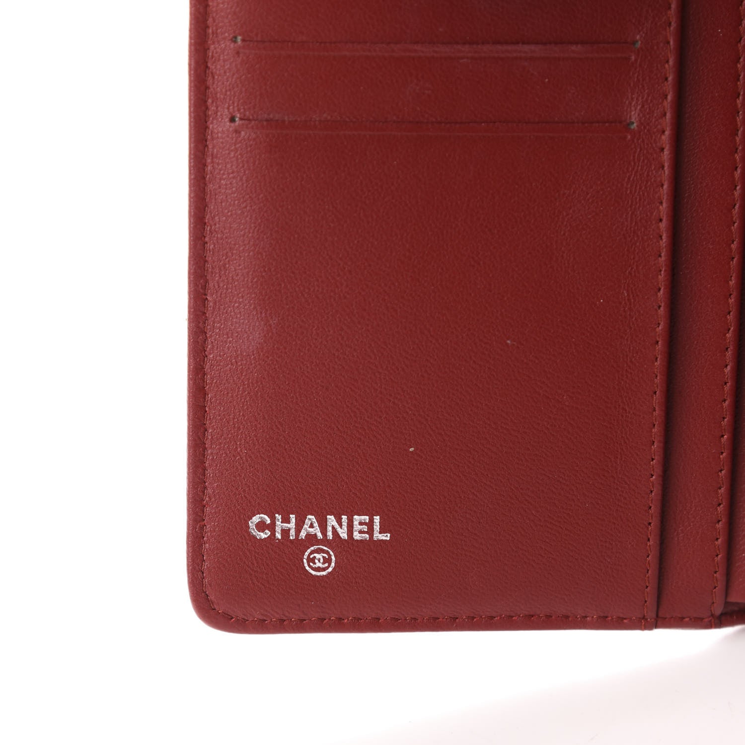 Chanel Lambskin Quilted Zipped Pocket Wallet Red 8 of 11